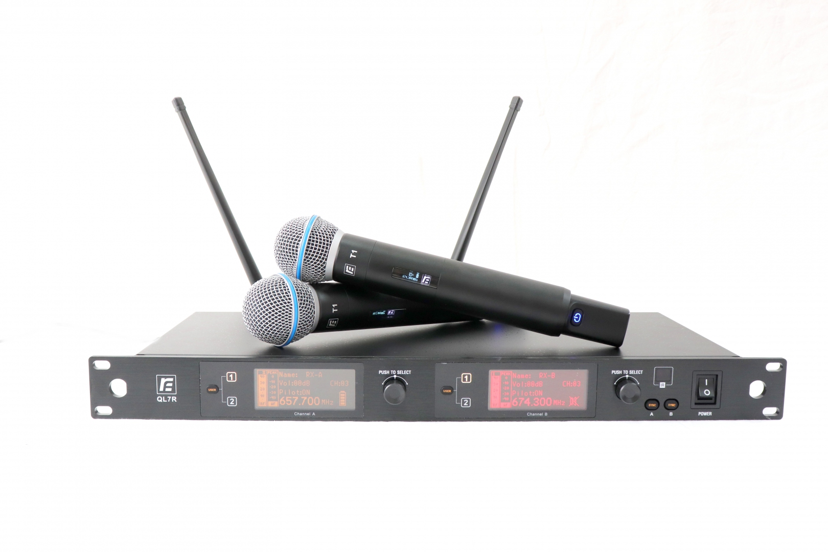 RFIntell QL7R/T1-A 651,800-683,400 МГц 2-канальная радиосистема с 2-мя ручными микрофонами в Ярославской области