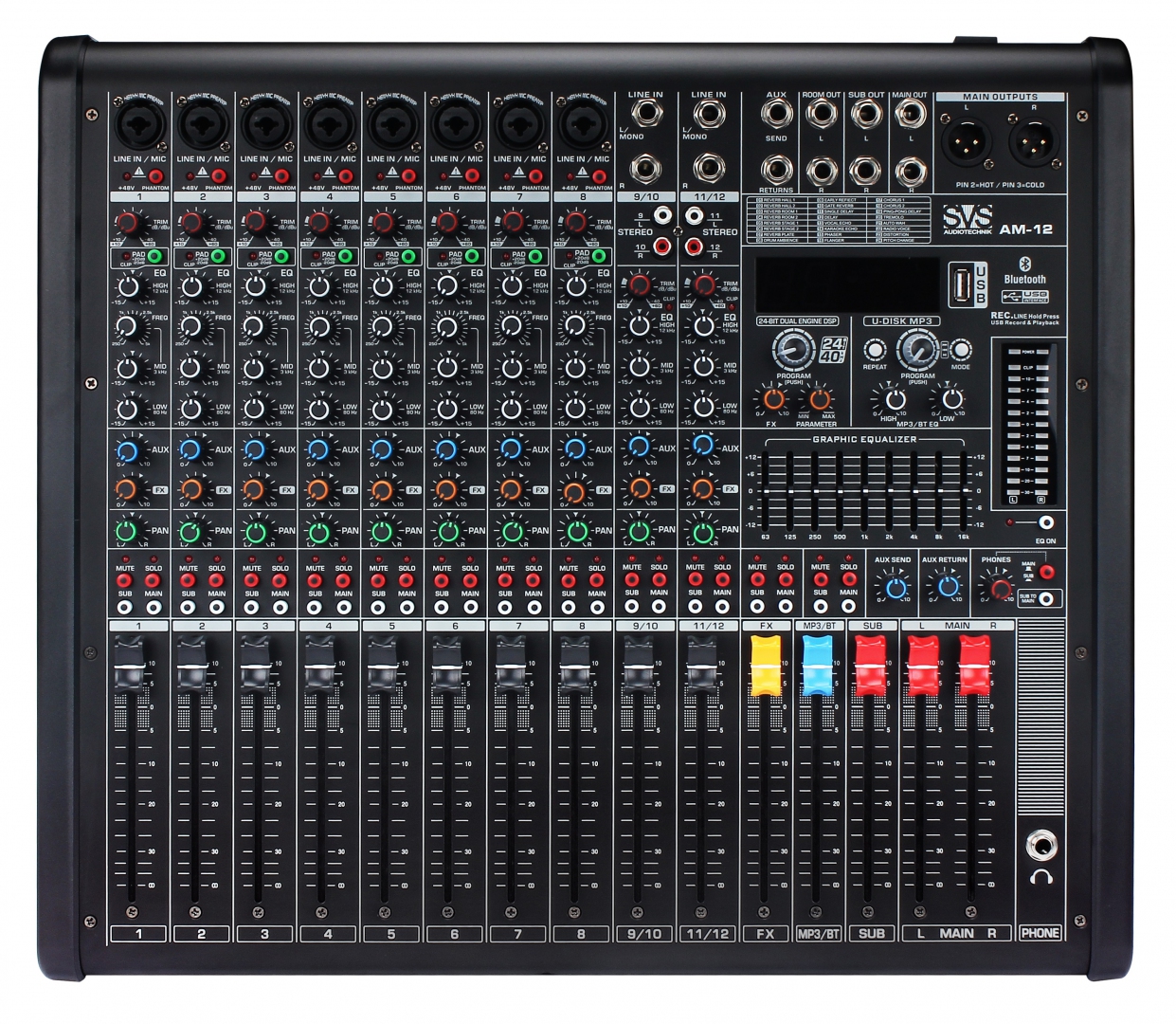 SVS Audiotechnik mixers AM-12 Микшерный пульт аналоговый, 12-канальный в Ярославской области