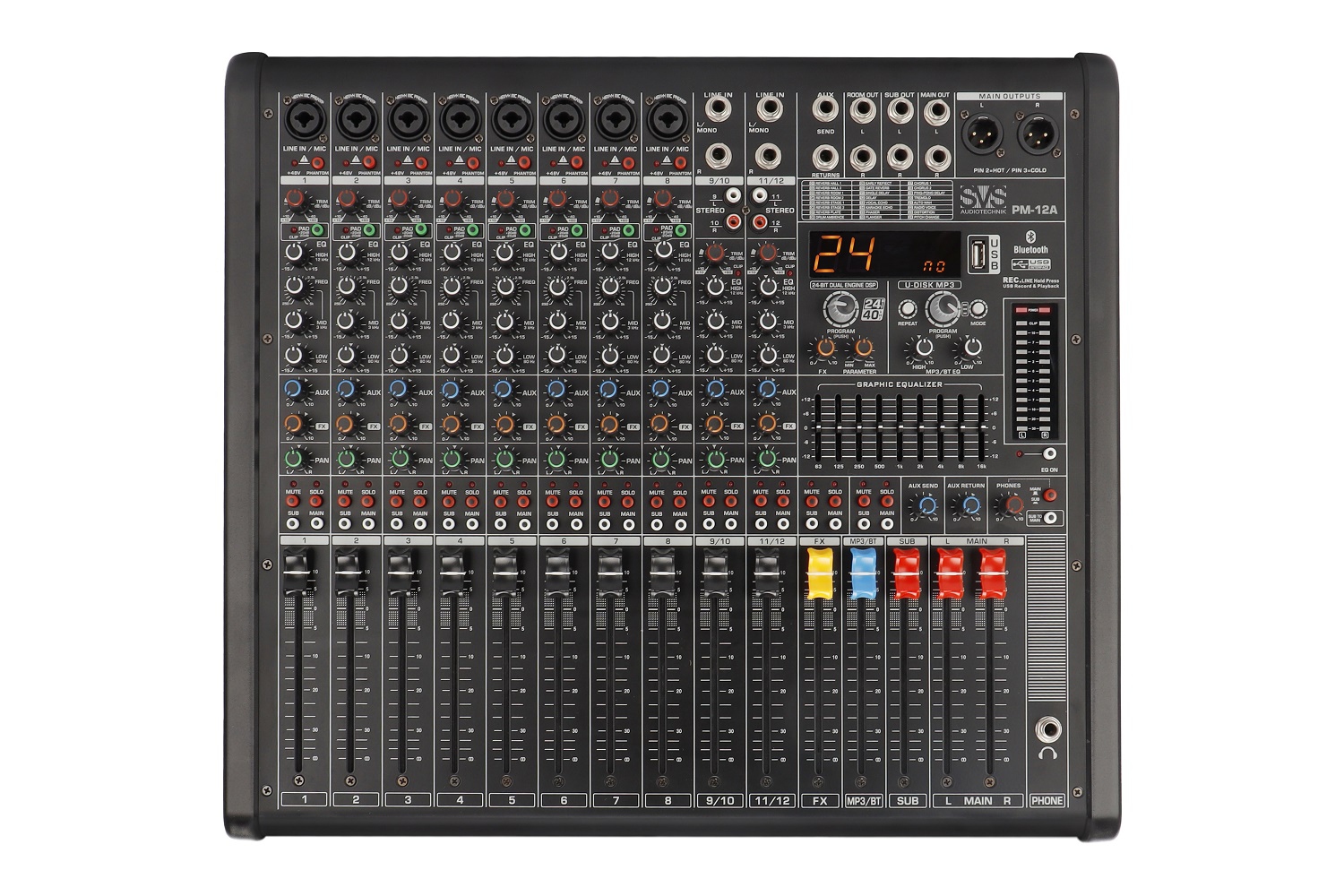 SVS Audiotechnik mixers PM-12A Активный аналоговый микшерный пульт, 12-канальный в Ярославской области